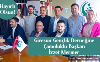 Giresun Gençlik Derneğine Çamoluklu Başkan