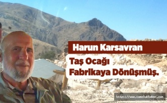 Mermer Ocağı Fabrikaya Dönüşmüş.
