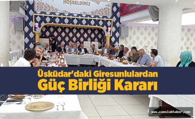 Üsküdar'daki Giresunlulardan  güç birliği