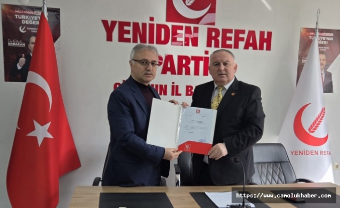 Yeniden Refah Partisi Çamoluk İlçe Başkanlığına yeni atama* Yeniden Refah Partisi Çamoluk İlçe Başkanlığına Atama Yapıldı