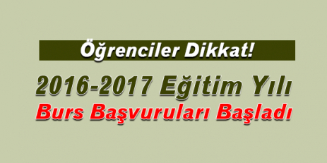 Burs Başvuruları başlıyor
