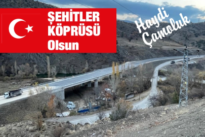 Köprünün Adı  "Şehitler Köprüsü" Olsun!
