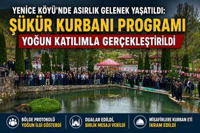 Yenice Köyü’nde Asırlık Gelenek: Şükür Kurbanı Programı Yoğun Katılımla Gerçekleşti