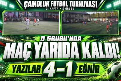 D Grubu’nda Bir Maç Yarıda Kaldı, Yazılar 4-1 Kazandı