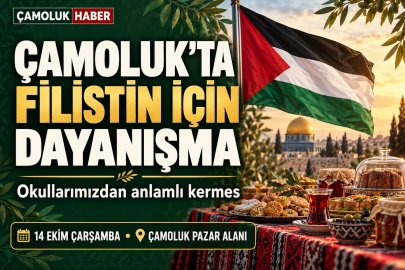 Çamoluk’ta Okullarımızdan Filistin İçin Anlamlı Dayanışma