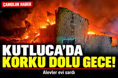 Kutluca Köyü’nde Korkutan Yangın: Alevler Evi Sardı